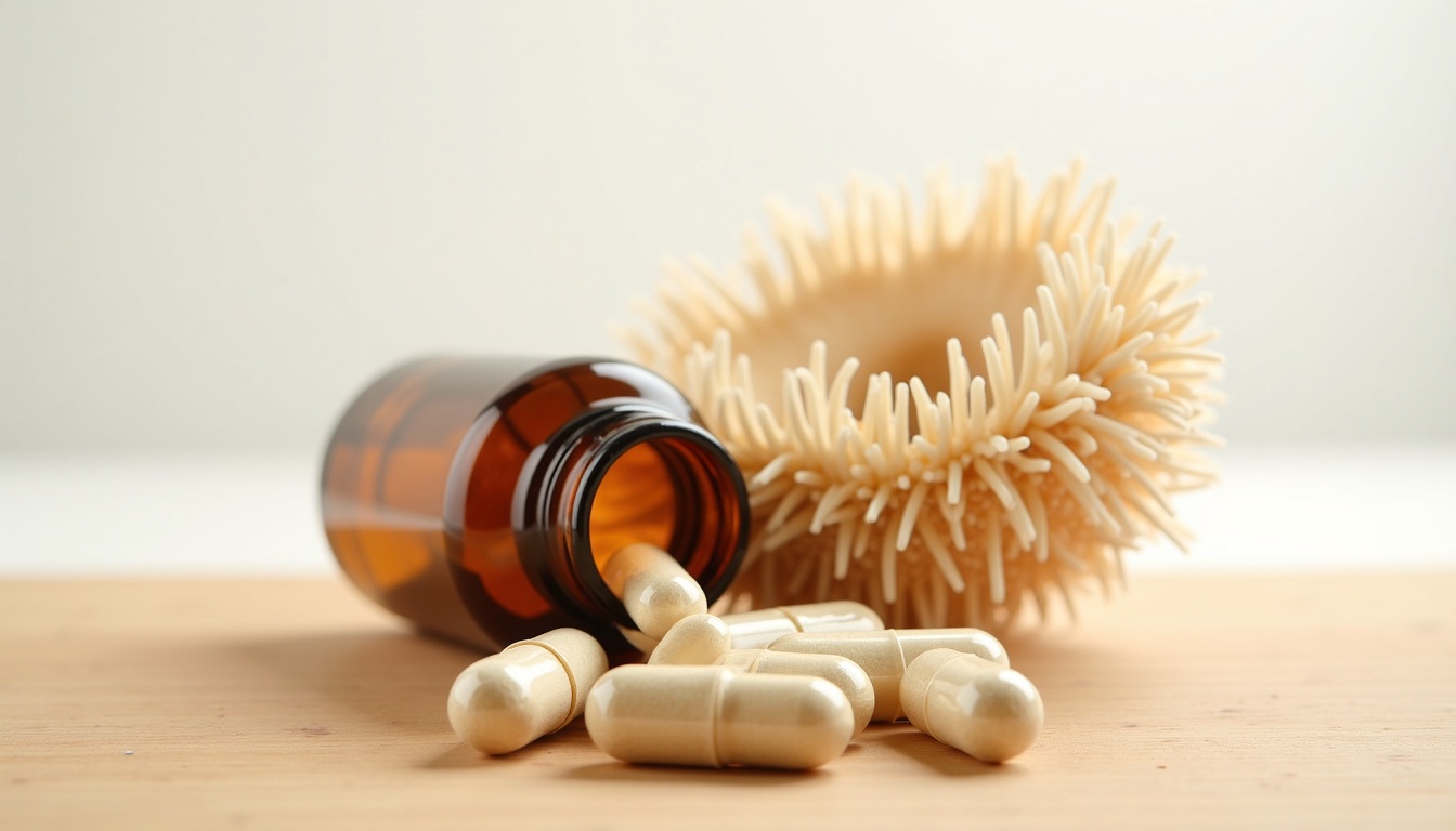 Lion's mane mushroom supplement for nerve growth factor and brain health