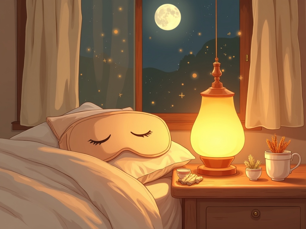 Contoured sleep mask for perimenopause light sensitivity